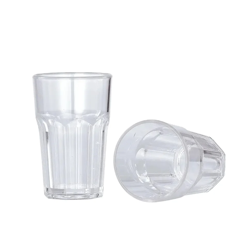 Octagonal Plastic Unbreakable Octagonal Plastic Shot Glass Clear 200ml High Octagon PC PS Cup
